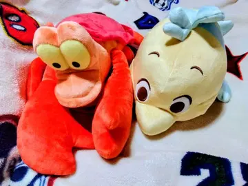 택 포함 인어공주 세바스찬 플라운더 봉제 인형