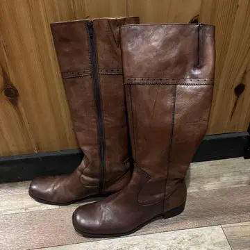 롱 부츠 가죽 사이드 지퍼 cava cava