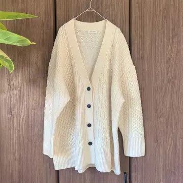 케이블 니트 가디건 아란 니트 아이보리 온워드 쉐어 파크