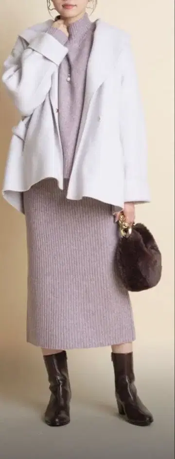 JUSGLITTY 후드 부착 라이트 그레이 자켓