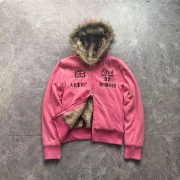 00s Abercrombie&fitch fur zip hoodie y2k