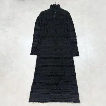 24SS 새상품급 SHENERY 스트레치 레이스 타이트 맥시 드레스 블랙