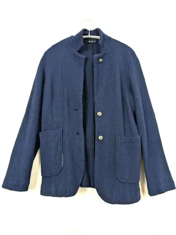 컴시즘 네이비 테일러드 자켓 울 혼방