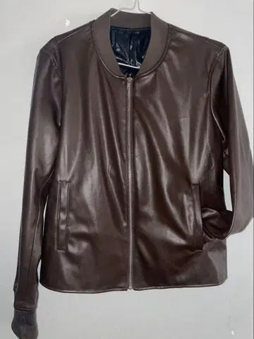 워크맨 여자 인조 가죽 웜 자켓 라이더스 브라운 브라운