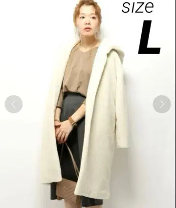 택 포함 미사용 새상품 LBC E 보아 코트 오프 L 사이즈