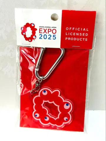 오사카 만박 로고 아크릴 카라비너 키링