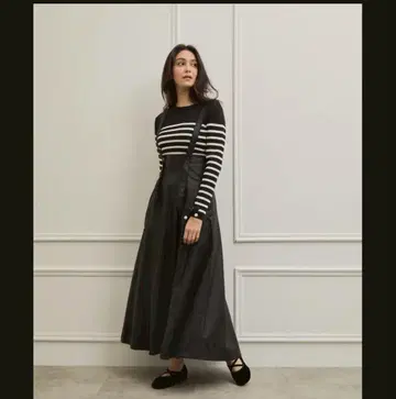 eluScallop 레더 하이 웨이스트 점프스커트