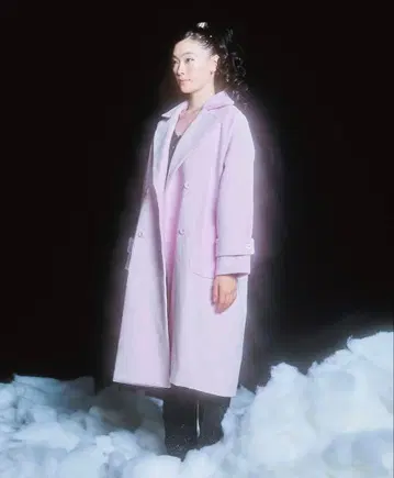 BG  COLORFUL CHESTER COAT 핑크 롱 코트