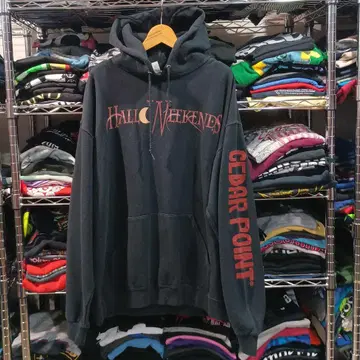 USA 구제 의류 할로윈 양면 프린트 후드티