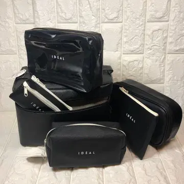 IDEAL 트래블 파우치 6세트 블랙