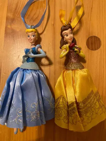 디즈니 스토어 크리스마스 오너먼트 신데렐라 + 벨