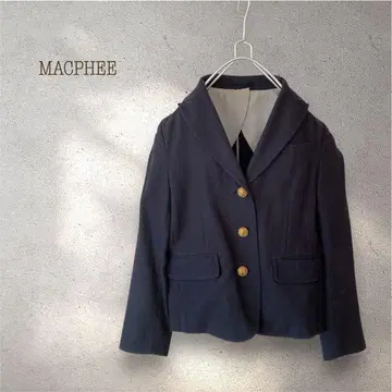 MACPHEE 테일러드 자켓 다크 네이비 골드 버튼 38
