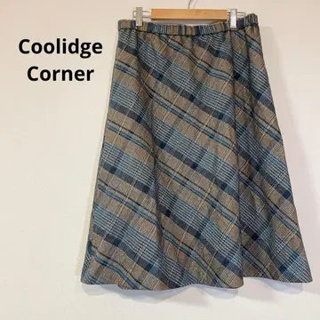 새상품급 Coolidge Corner [18] 체크 무늬 플레어 스커트