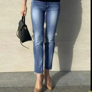 JENNE 워시 가공 스키니 데님 S