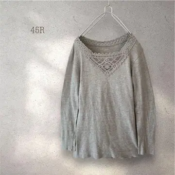 45R 코튼 자수 티셔츠