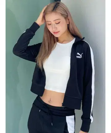 PUMA 블랙 저지 M 사이즈