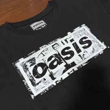 OASIS 오아시스 T셔츠 Logo UK 디자인 블랙 사이즈 L