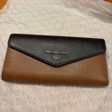 MICHAEL KORS 가죽 장지갑 블랙/브라운