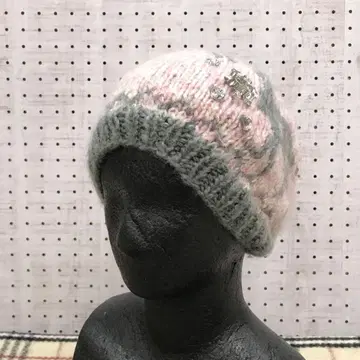 위시코어 구제 잡화 MOONBAT 눈꽃 비쥬 니트 베레모