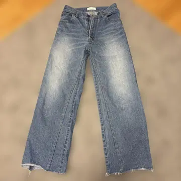 와이드 레그 데님 팬츠 SIZE O 라이트 블루