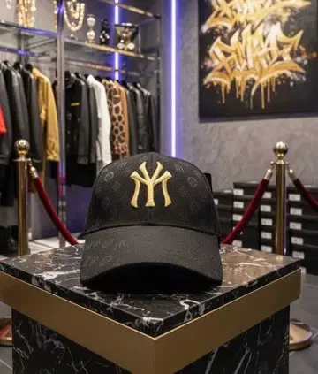 해외 대유행 MY 양키스 명품 가문 모노그램 메쉬 캡 블랙