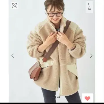 베이지 플리스 자켓 plage 울 리치 L