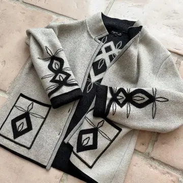 에네스베 Anies b 기하학 패턴 코트