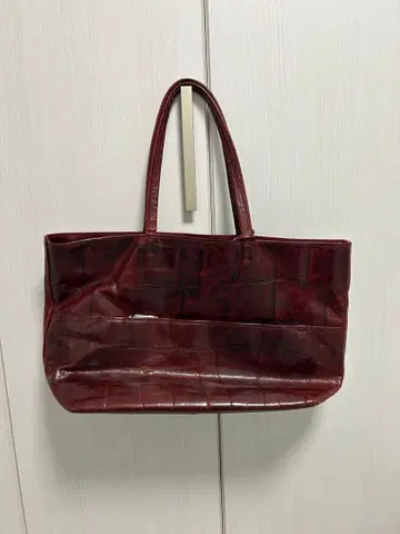 아니아리 aniary 와인 레드 가죽 토트백