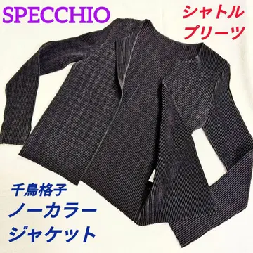 SPECCHIO 플리츠 노카라 자켓 겉옷 토퍼