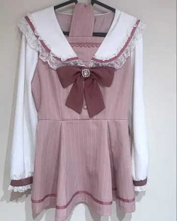 LIZLISA 세일러 카라 셋업 핑크 긴팔