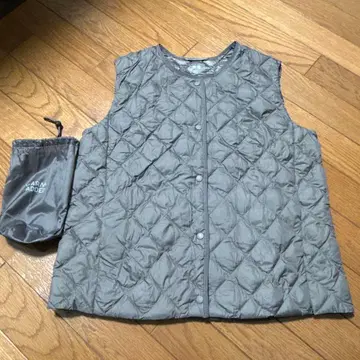 UNIQLO 웜 패디드 퍼프 테크 퀼팅 베스트 그레이 M