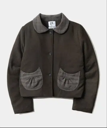 PLACE STUDIO 크롭 오버핏 자켓 브라운