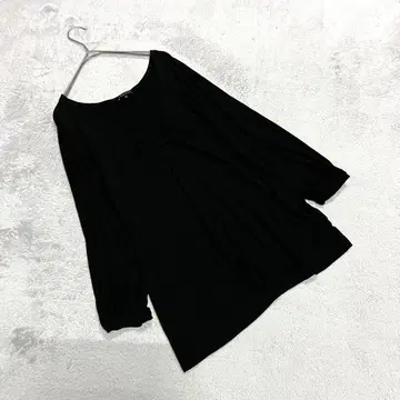 [ 띠어리 ] ( 2 ) 루즈핏 상의 리본 디테일 블랙 긴팔