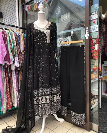 쿠르타, 팬츠, 숄 (3세트)