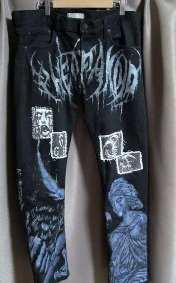 스컬 리메이크 헤이세이 swag y2k opium 페인트 그래픽