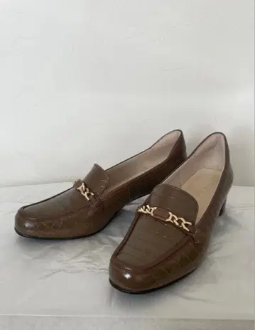 REGAL LADIES 힐 비트 로퍼 브라운 24cm