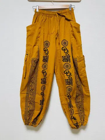 [ 새상품 ] 남녀 공용 라무나미 패턴 에스닉 팬츠 후지이 카제 님 애용