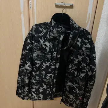 Jawin 카모 패턴 후드 부착 다운 자켓 M