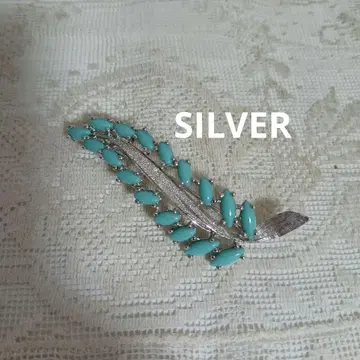 터콰이즈 컬러 SILVER 브로치