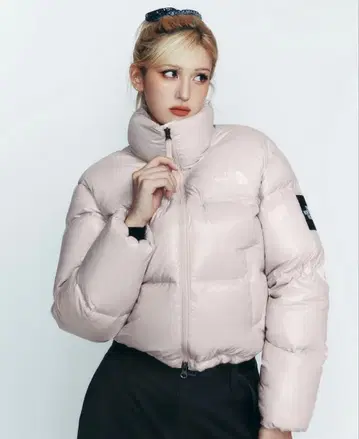한국 한정판 THE NORTH FACE 화이트 라벨 핑크 다운