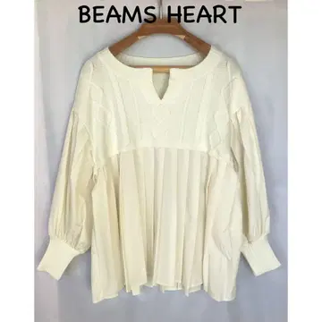 BEAMS HEART 블라우스 x 니트