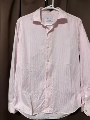 EDIFICE 핑크 스트라이프 긴팔 셔츠