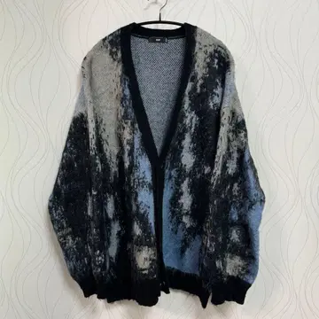 HARE M 사이즈 아브스트랙트 컬러 모헤어 가디건