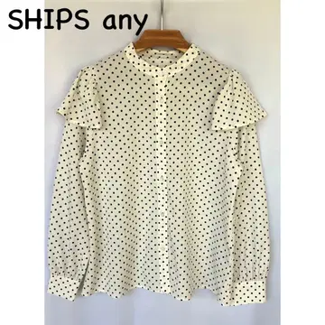 SHIPS any 도트 무늬 긴팔 블라우스
