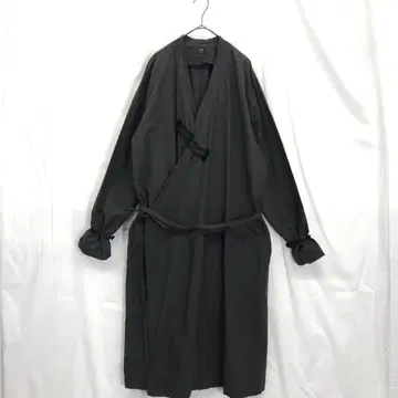 RYU 류 : 코튼 로브 코트 F 차콜 일본제