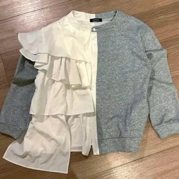 NINE9U 프릴 달린 도킹 긴팔 상의 가디건