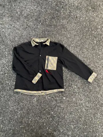 Inter factory 긴팔 배색 체크 셔츠