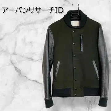 URBAN RESEARCH iD 바시티 자켓 M 카키 x 블랙 고급