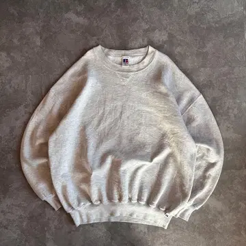 90s 러셀 애슬레틱 맨투맨 그레이 2XL 무지 앞V