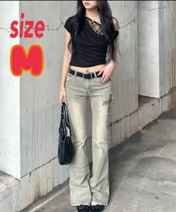 플레어 데님 여성용 부츠컷 스타일업 팬츠 청바지